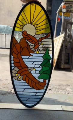 Customized Front Door Glass Panel With Wrought Iron Design – Made For American Entry Doors