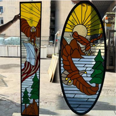 Customized Front Door Glass Panel With Wrought Iron Design – Made For American Entry Doors