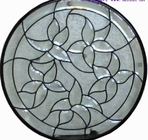 450MM Solid Round Decorative Leaded Glass Window Heat Resistance 2.54cm