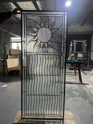 Porta d'ingresso inserisce vetro con patina caming e 1
