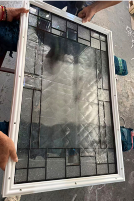 Vetro decorativo personalizzato con telaio per porte d'ingresso