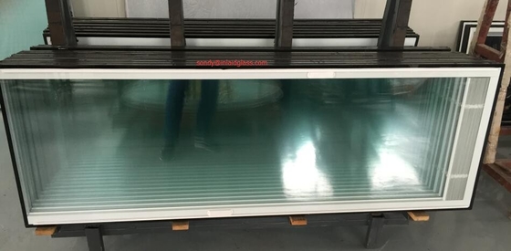 i ciechi di 25.4mm fra i ciechi piani di vetro di forma per le porte del patio l'OEM dell'isolamento termico